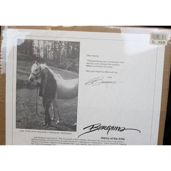 Jody Bergsma Matted Print Never Let Go of Love Winter Sparkle Kid Swan Ice Castl - Picture 12 of 14